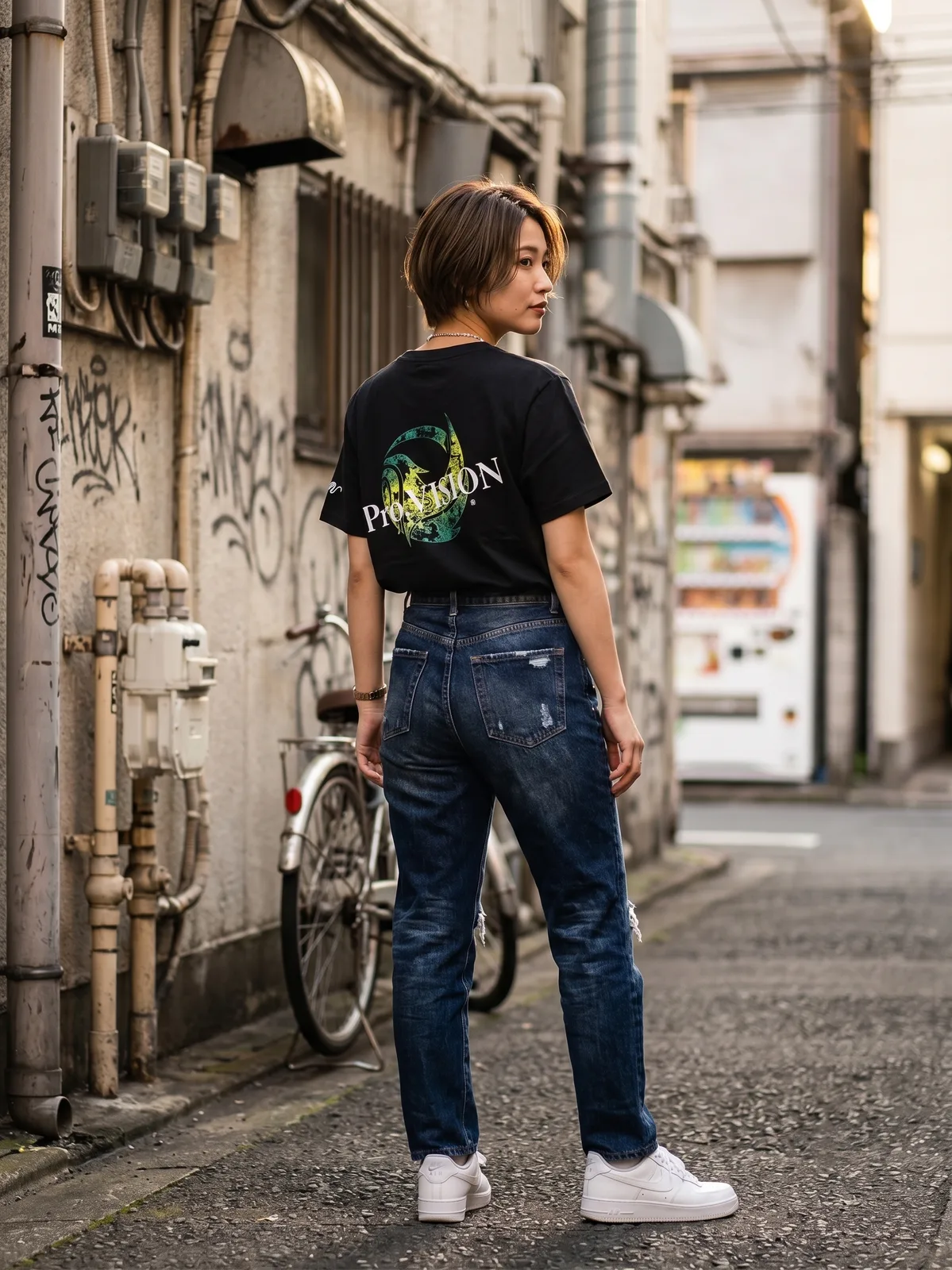 Pro.VISION JAPAN オリジナルTシャツ Black×Green