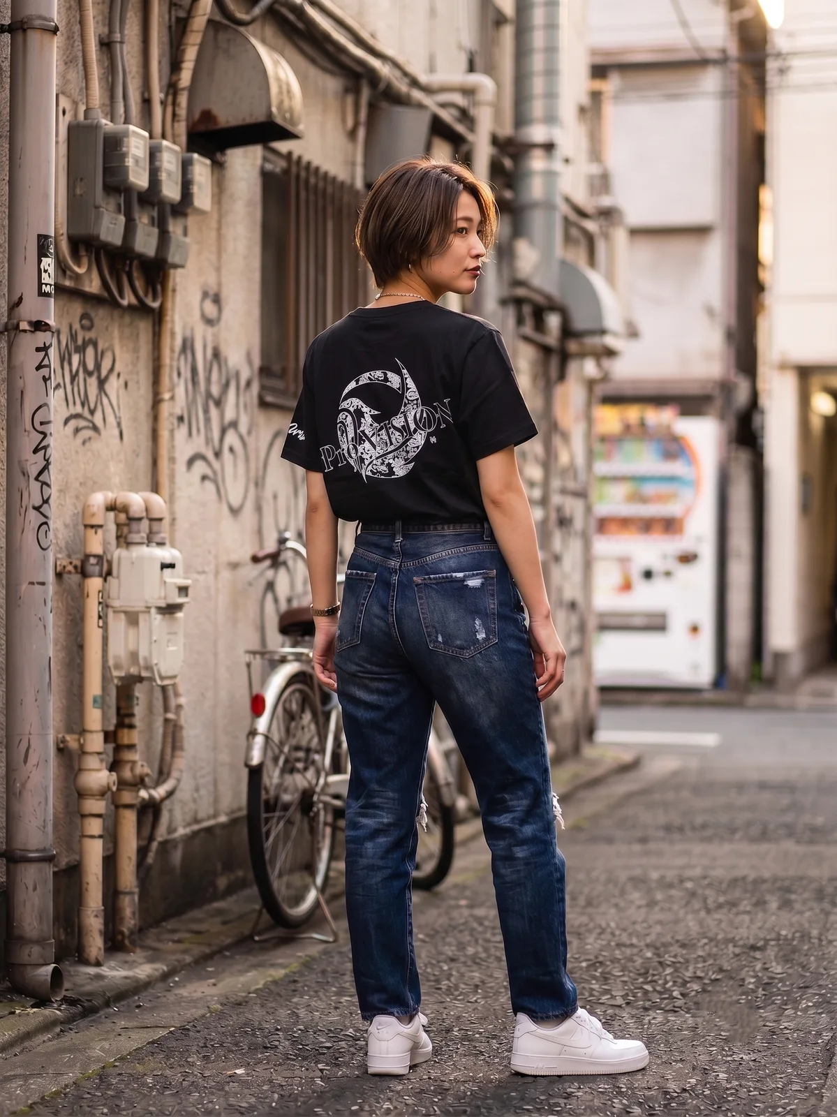 Pro.VISION JAPAN オリジナルTシャツ Black×White